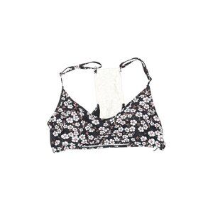 Cupshe Womens Floral Bikini Top With Lace Back Detail M